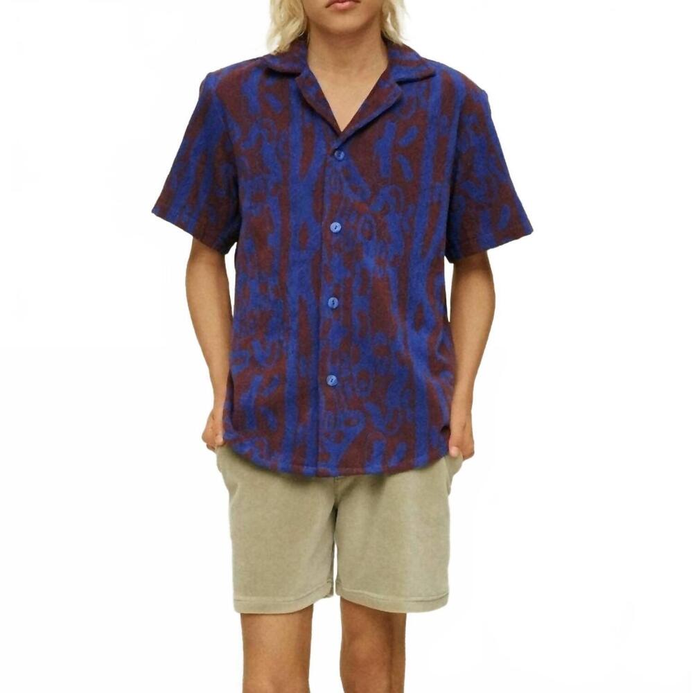 NEW OAS thenards jiggle cuba terry shirt in abstract jungle